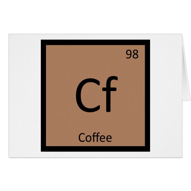 Cf - コーヒー化学元素記号周期表 (正面横)