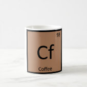Cf - コーヒー化学元素記号周期表 コーヒーマグカップ (中央)