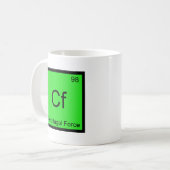 Cf - 遠心力 化学元素記号 T コーヒーマグカップ (正面左)
