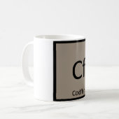 Cf - Codfish化学の周期表記号 コーヒーマグカップ (正面左)