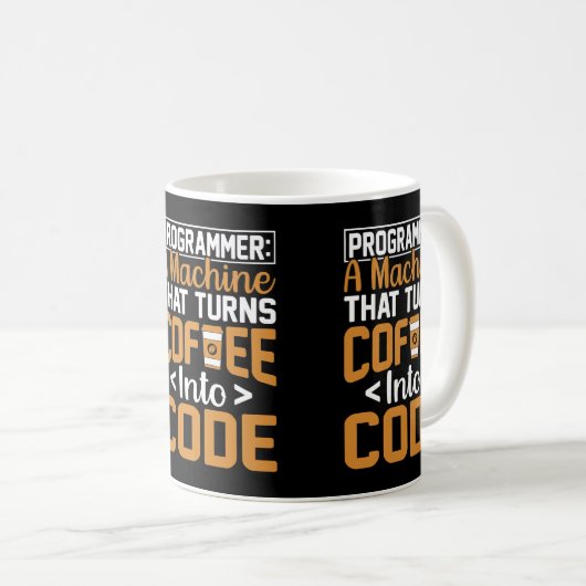 CF Coffee Programmer JavaScript Code Coffee Lover コーヒーマグカップ (正面右)