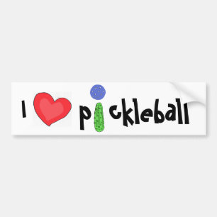 CF I愛pickleballのバンパーステッカー バンパーステッカー