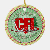 CFIクリスマスによって証明される飛行インストラクター セラミックオーナメント (正面)