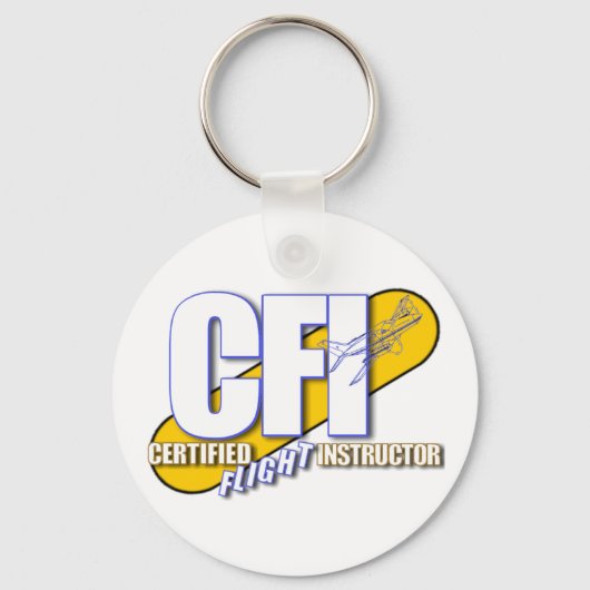 CFIロゴ – 認定フライトインストラクター キーホルダー (正面)