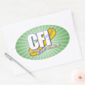 CFIロゴ – 認定フライトインストラクター 楕円形シール (封筒)