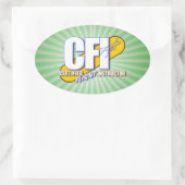 CFIロゴ – 認定フライトインストラクター 楕円形シール (バッグ)