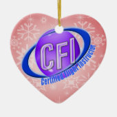 CFI ORB SWOOSHロゴ認定フライトインストラクター セラミックオーナメント (正面)