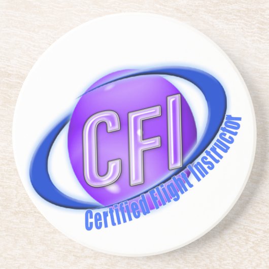 CFI ORB SWUSHロゴ認定フライトインストラクター コースター (正面)