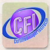 CFI ORB SWUSHロゴ認定フライトインストラクター コースター (正面)