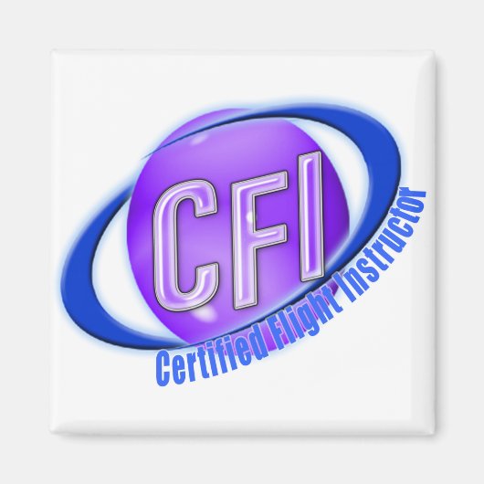 CFI ORB SWUSHロゴ認定フライトインストラクター マグネット (正面)