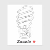 CFL電球のスケッチ シール (シート)