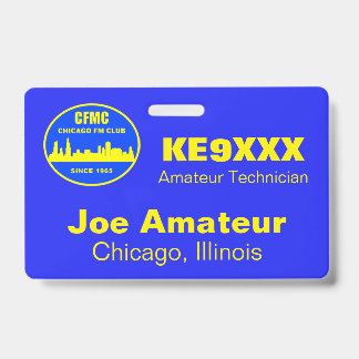 CFMC横呼び出し標識と名前バッジ バッジ