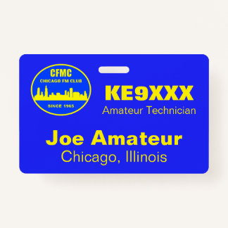 CFMC横呼び出し標識と名前バッジ バッジ