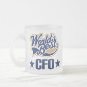 CFOのギフトの最高財務責任者(世界のベスト) フロストグラスマグカップ (左)