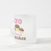 CFOの主な会計官のギフト フロストグラスマグカップ (正面左)