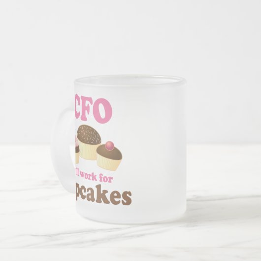 CFOの主な会計官のギフト フロストグラスマグカップ (正面左)