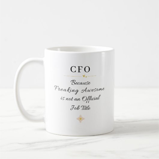 CFOオフィス名言 コーヒーマグカップ (左)