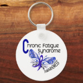 CFS慢性疲労症候群タトゥー蝶 キーホルダー (正面)