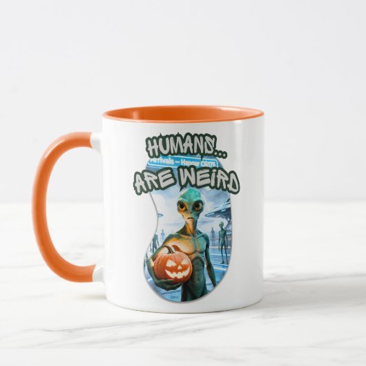 CG17s UFO Halloween - Humans... are weird マグカップ (左)