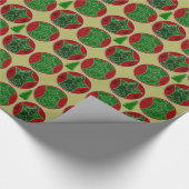 CG: メリークリスマスの包装紙(木と) ラッピングペーパー (角)