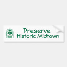 CGAロゴPreserve Historic Midtown Bumperステッカー