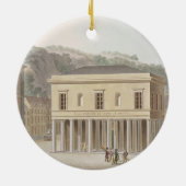 「CHからのスパのPouhonの噴水の柱廊玄関、 セラミックオーナメント (裏面)