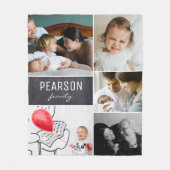 Chカスタムを使用したファミリーメモリーフォトフリースブランケット フリースブランケット (正面)