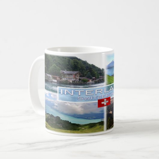 CHスイス – インターラーケン – Lake Thun - Thunerse コーヒーマグカップ (正面左)