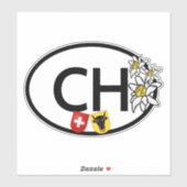 CHスイス&カントンウリコートオブアームズオーバル シール (シート)