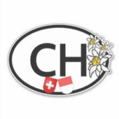 CHスイス&カントンSolothurnフラグ | Edelweiss シール (正面)