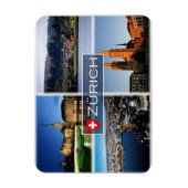 CHスイス – チューリッヒ – 夜 – Feldbach - マグネット (縦)