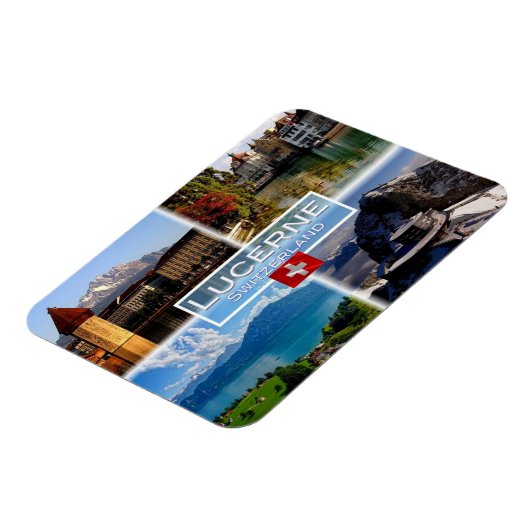 CHスイス – ルツェルン – チャペル橋 – オールドトウ マグネット (左側)