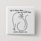 CHボタンを使用した方が生活が良い 缶バッジ (正面)