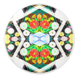 CH《植物》百日草ブラック セラミックノブ