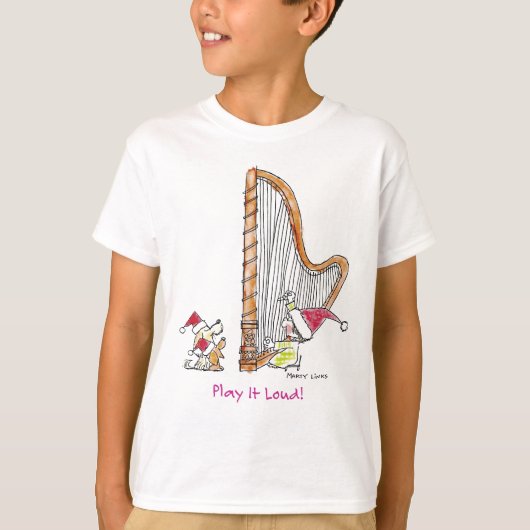 CH-004クリスマスのハープ Tシャツ (正面)