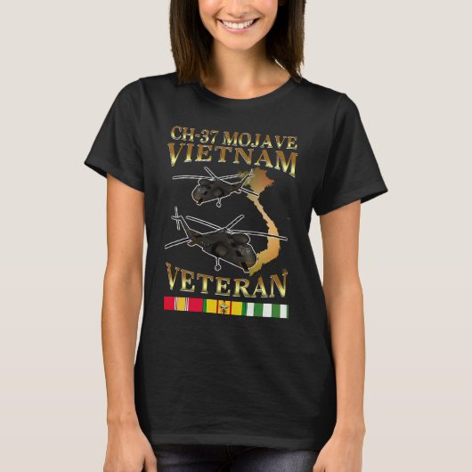 CH 37 mojave helicopter Vietnam war veteran Tシャツ (正面)