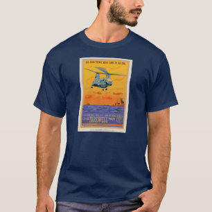 CH-46別れの人の暗いティー Tシャツ
