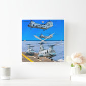 CH-46Eシーナイト スクエア壁時計 (ホーム)