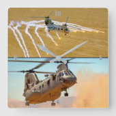 CH-46Eシーナイト スクエア壁時計 (正面)