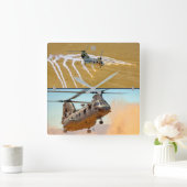 CH-46Eシーナイト スクエア壁時計 (ホーム)