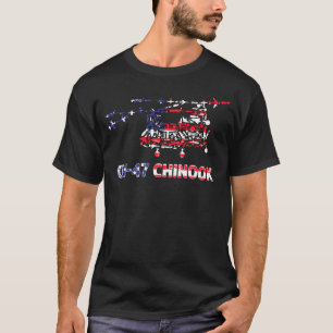 CH-47シヌックヘリコプタch-47ヘリコプタch-47f Tシャツ