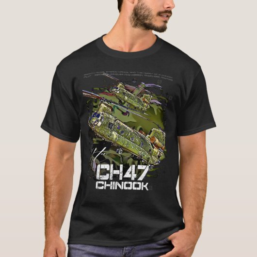 CH-47シヌークヘリコプター Tシャツ (正面)