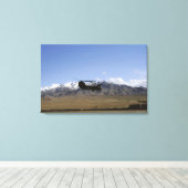 CH-47チヌークが離陸 キャンバスプリント (インサイチュ (ウッドフロア))