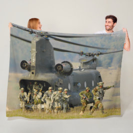 CH-47Dチヌーク フリースブランケット