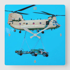 CH-47Fチヌーク スクエア壁時計