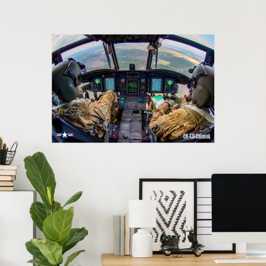 CH-47Fチヌーク ポスター (ホームオフィス)