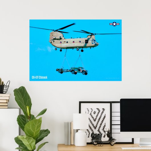 CH-47Fチヌーク ポスター (ホームオフィス)