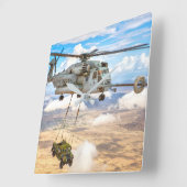 CH-53Eスタリすごいオン スクエア壁時計 (傾斜)