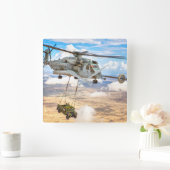 CH-53Eスタリすごいオン スクエア壁時計 (ホーム)