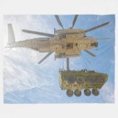 CH-53Eスタリすごいオン フリースブランケット (正面(横))